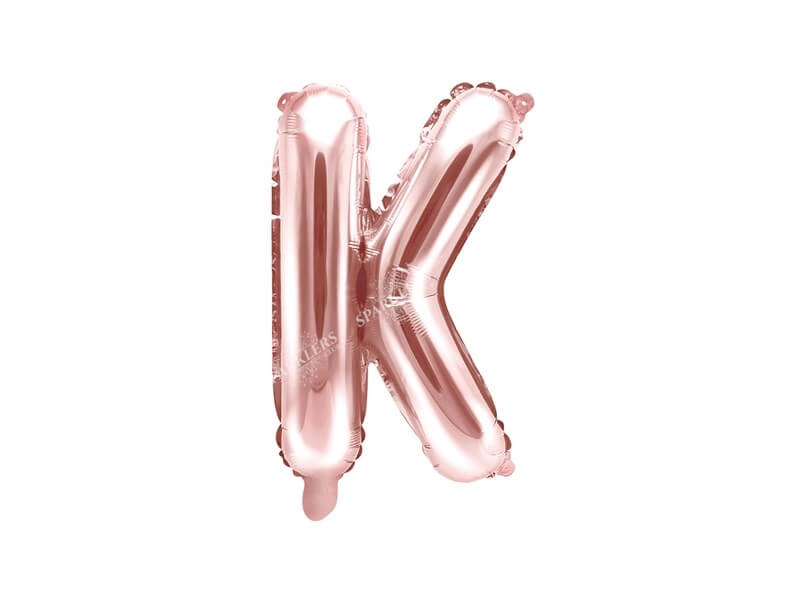 Ballon Lettre K Or Rose - 35cm