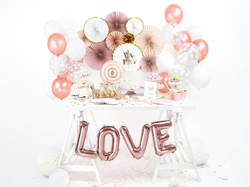 Ballon Lettre L Or Rose - 35cm