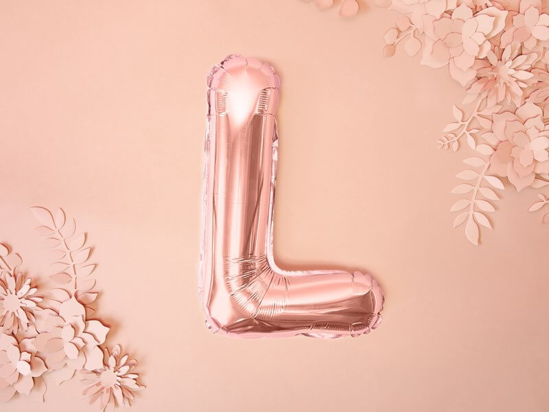 Ballon Lettre L Or Rose - 35cm