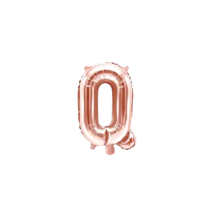 Ballon Lettre Q Or Rose - 35cm