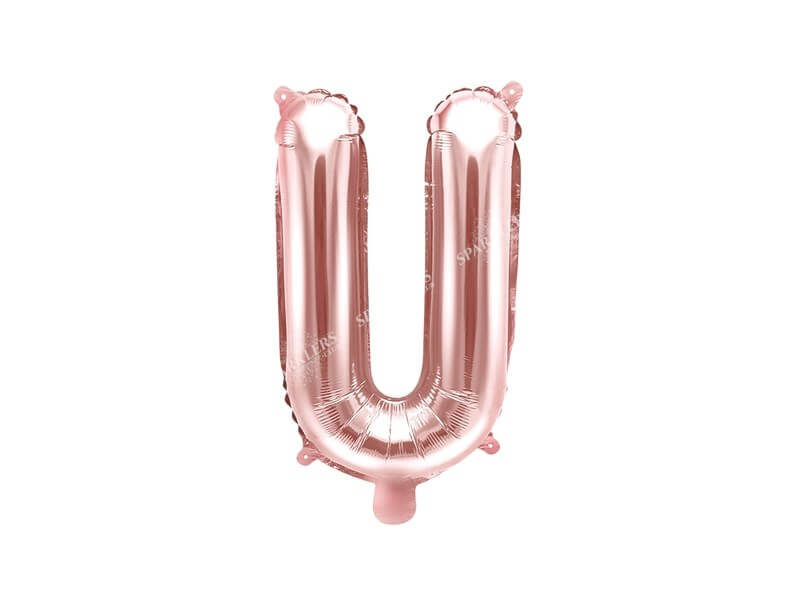 Ballon Lettre U Or Rose  - 35cm