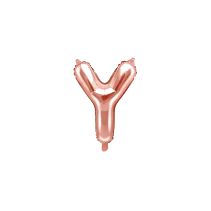 Ballon Lettre Y Or Rose  - 35cm