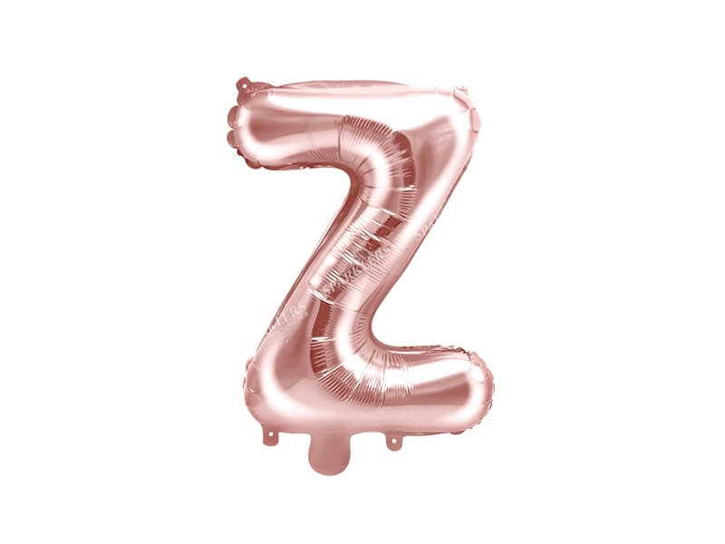 Ballon Lettre Z Or Rose - 35cm