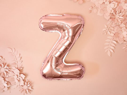 Ballon Lettre Z Or Rose - 35cm