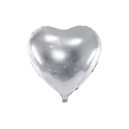 Ballon Coeur Argent métallique 61cm