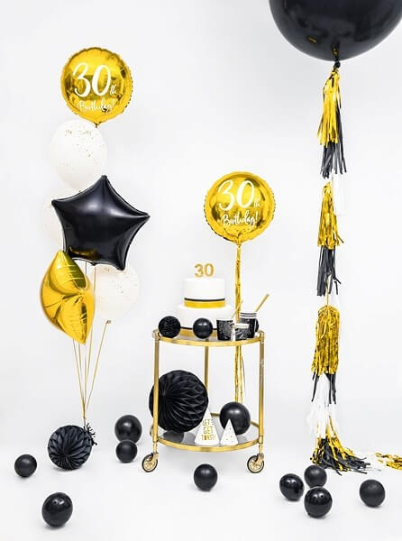 Ballon Étoile métallique Noir 48cm
