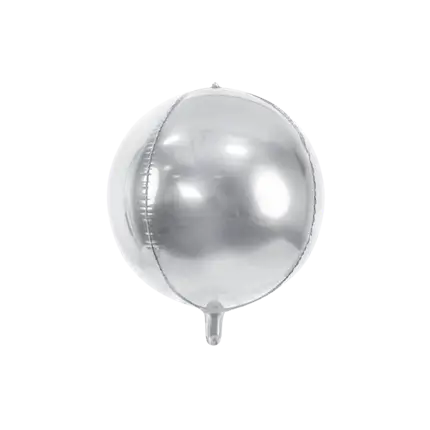Ballon rond Argent métallique en Mylar 40cm