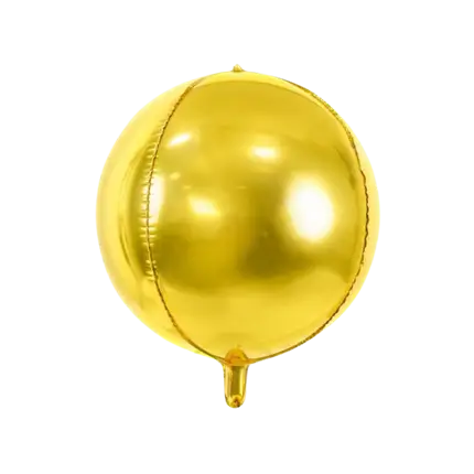 Ballon rond Or métallique en Mylar 40cm
