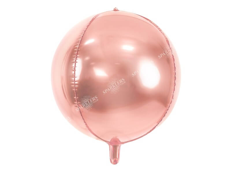Ballon rond Or Rose métallique en Mylar 40cm
