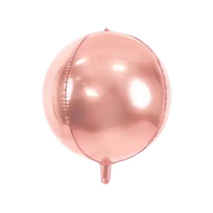 Ballon rond Or Rose métallique en Mylar 40cm
