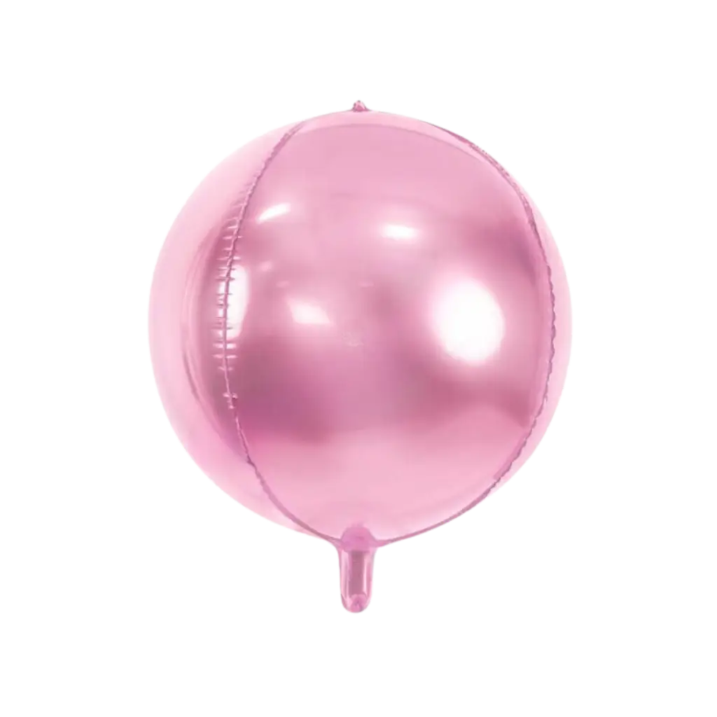 Ballon rond Rose métallique en Mylar 40cm