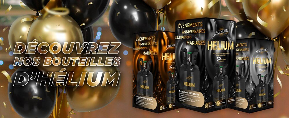 Bouteille Hélium Jetable 50 ballons (0,40m3)