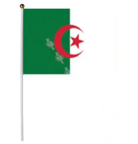 Drapeau Algérie 30x45cm avec baguette