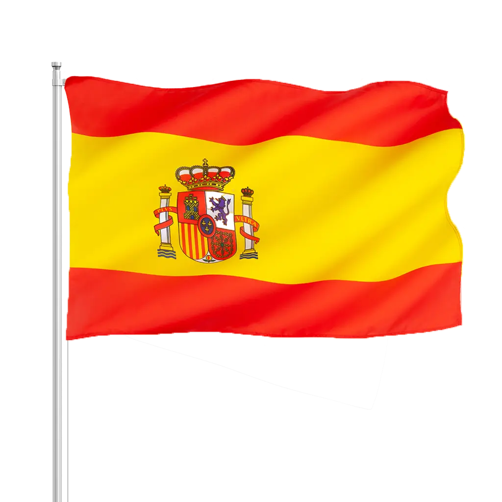 Drapeau Espagne 30x45cm avec baguette