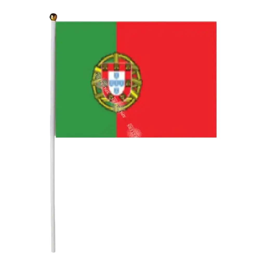 Lot de 12 Drapeaux Portugal 15x22cm