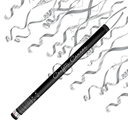 Canons à confettis 80 CM Streamer Argent 