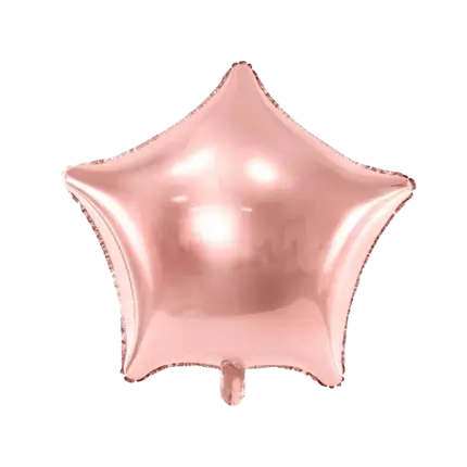 Ballon Étoile métallique Or Rose 48cm