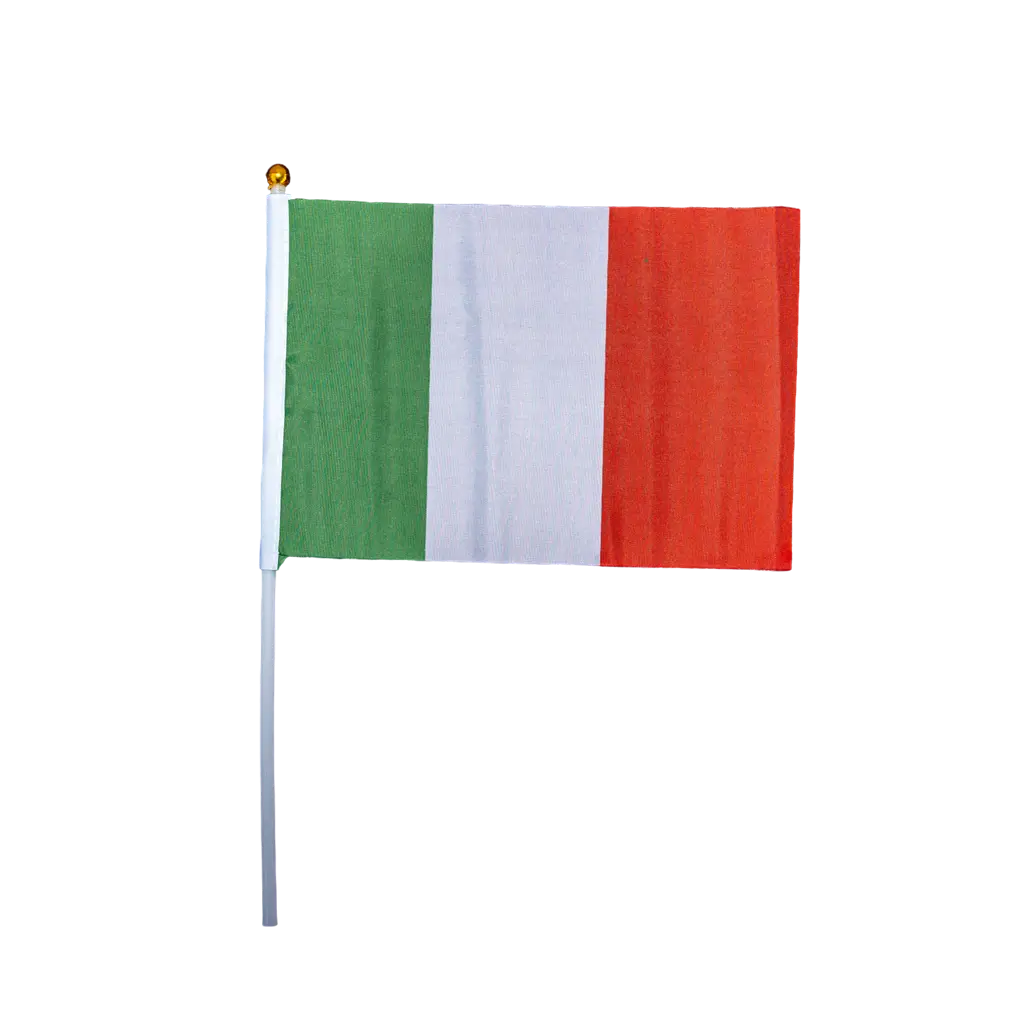 Lot de 12 Drapeaux Italie 15x22cm