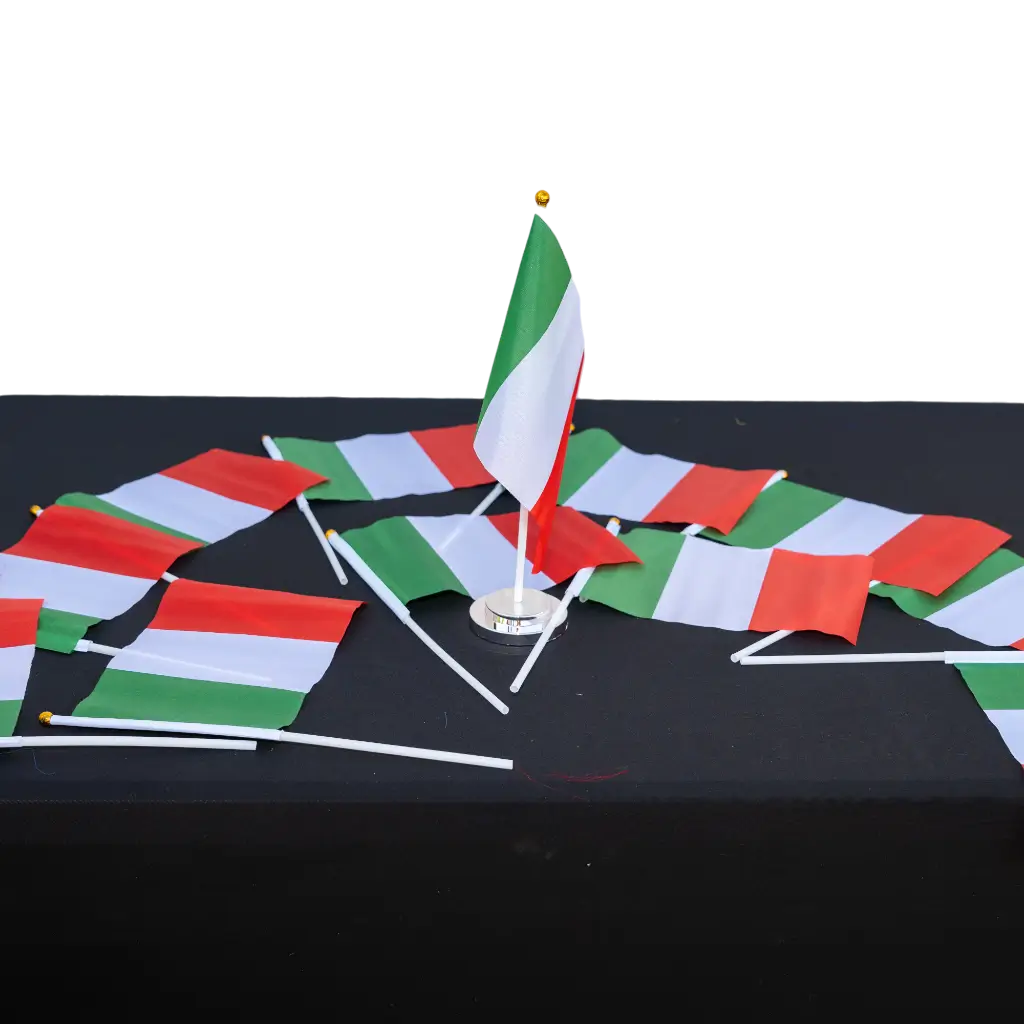 Lot de 12 Drapeaux Italie 15x22cm