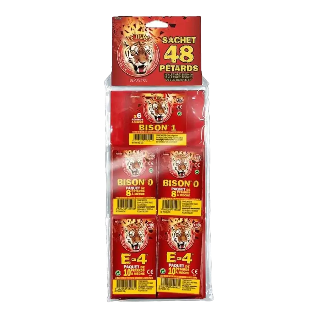 LE TIGRE® N°3 (Sachet de 48 pétards)