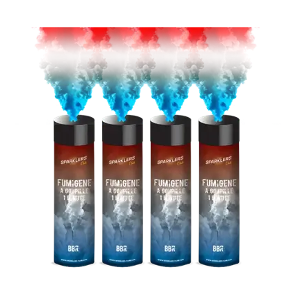 Sachet de 4 fumigènes à main changement de couleur goupille 
