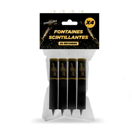Lot de 4 Fontaines Scintillantes - 60 secondes