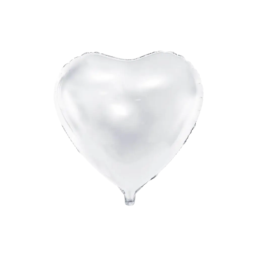 Ballon Coeur Blanc métallique 61cm