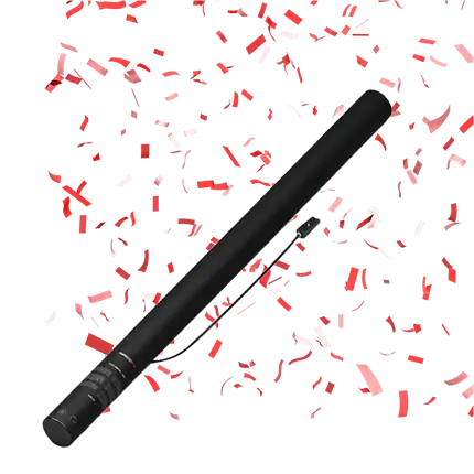 Canon à confettis électrique rouge 80 cm