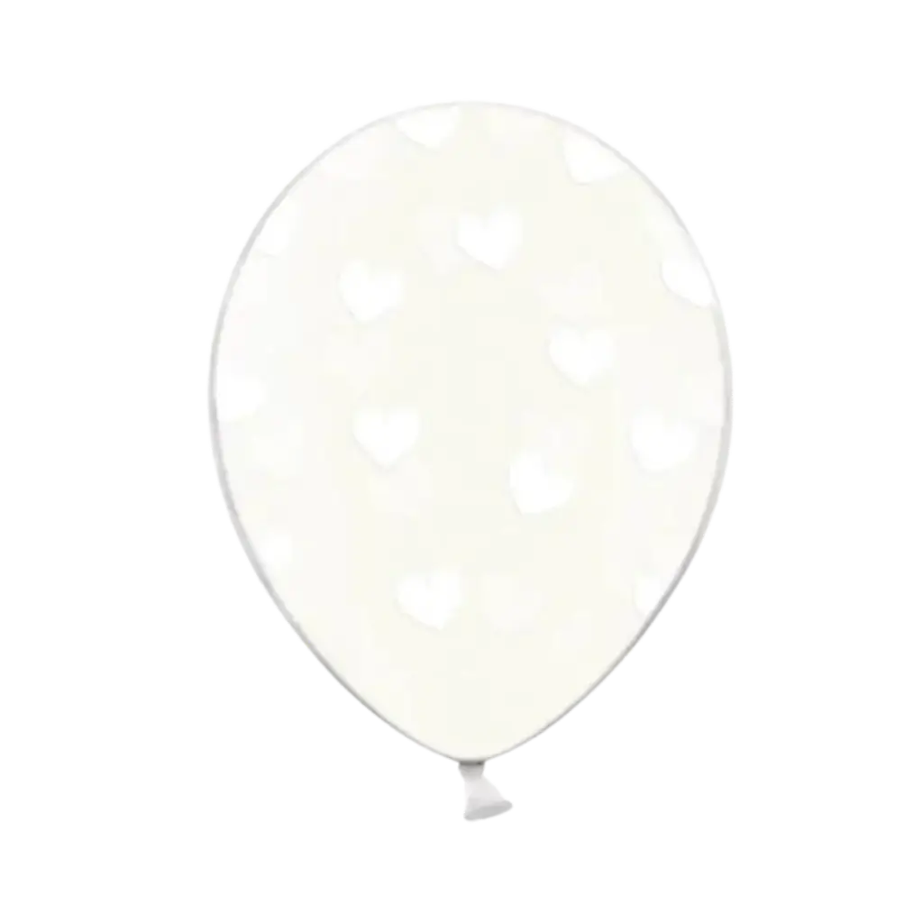 Lot de 50 ballons transparents avec motif nuage blanc