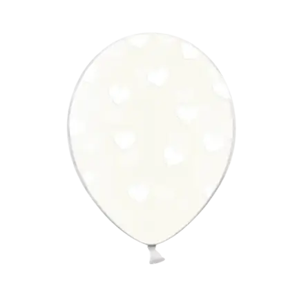 Lot de 50 ballons transparents avec motif nuage blanc