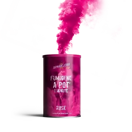 Fumigène en pot 1 minute Rose (à poser au sol) 