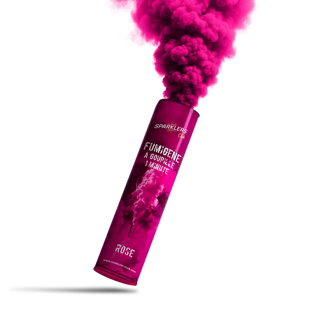 Fumigène à main Goupille 1 minute Rose