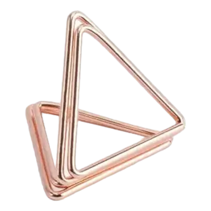 Porte marque place triangle en OR ROSE x10
