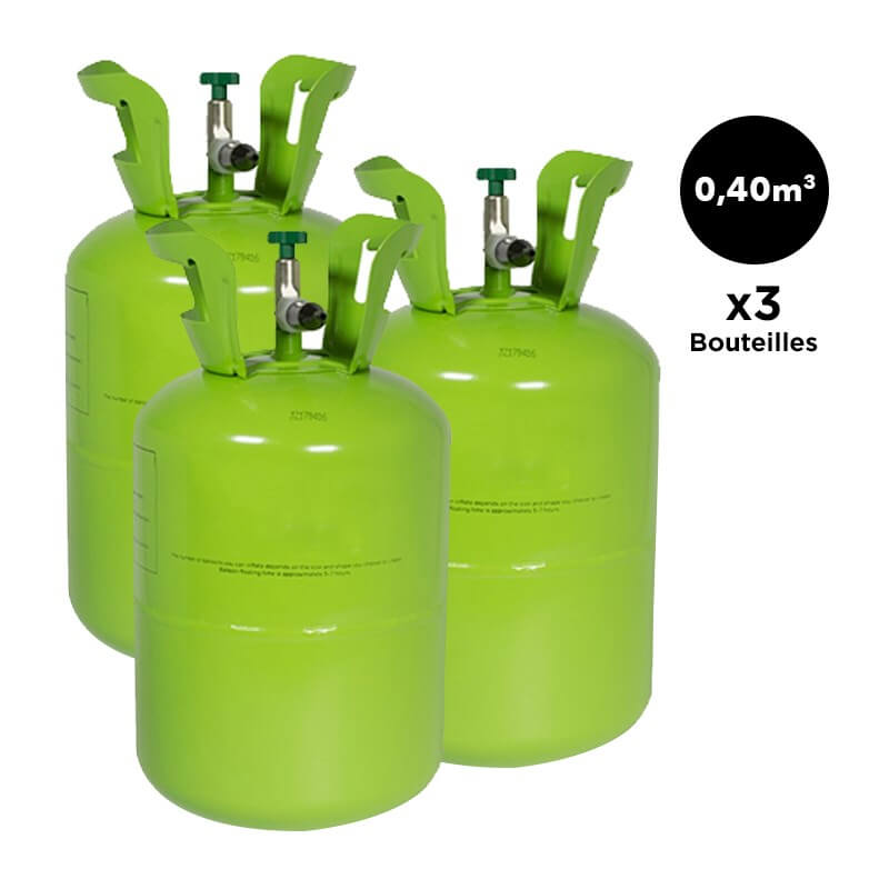3 botellas de helio GLOBOS FETOS (0.40m3) - Sparklers Club