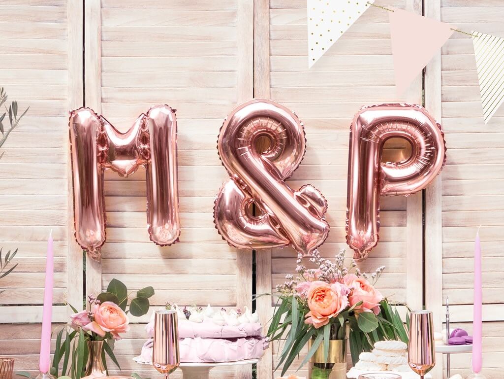 Ballon & Or Rose 35cm