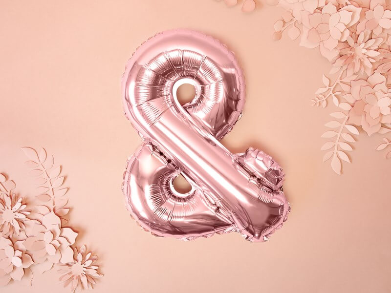 Ballon & Or Rose 35cm