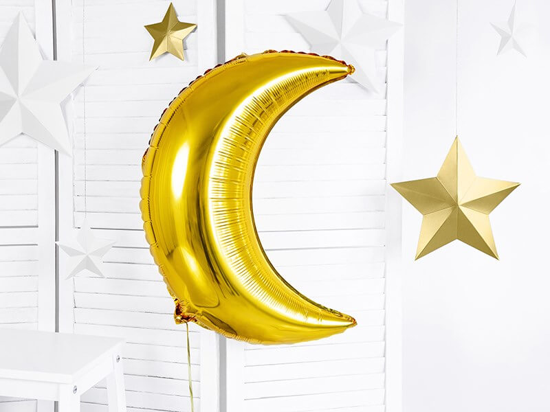 Ballon en forme de Lune en Or 61cm