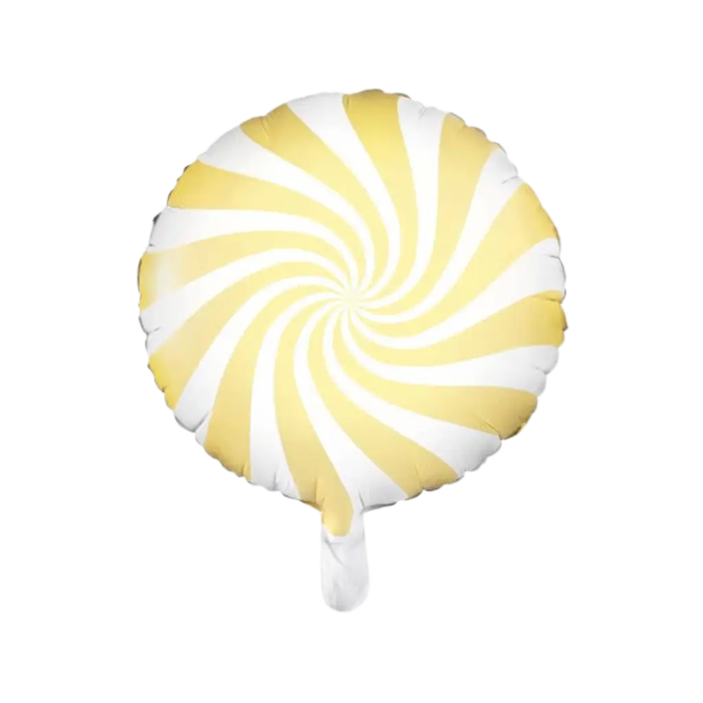 Ballon Aluminium Sucette Jaune et Blanc 45cm