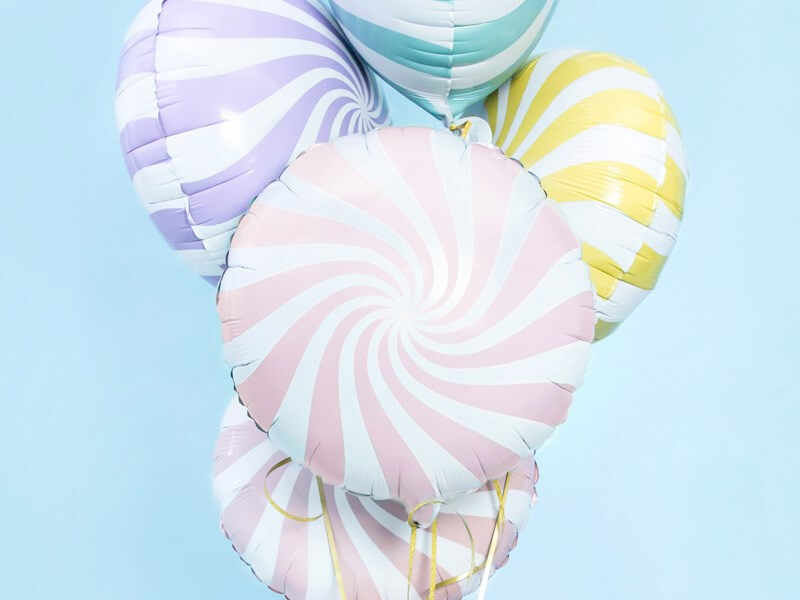 Ballon Aluminium Sucette Jaune et Blanc 45cm