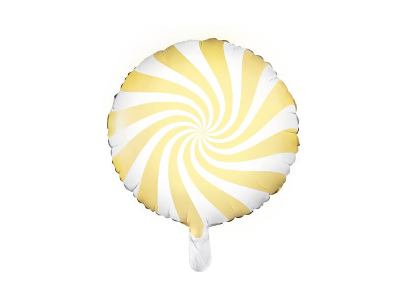 Ballon Aluminium Sucette Jaune et Blanc 45cm