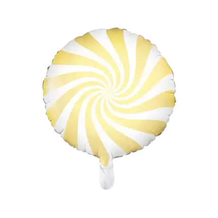 Ballon Aluminium Sucette Jaune et Blanc 45cm