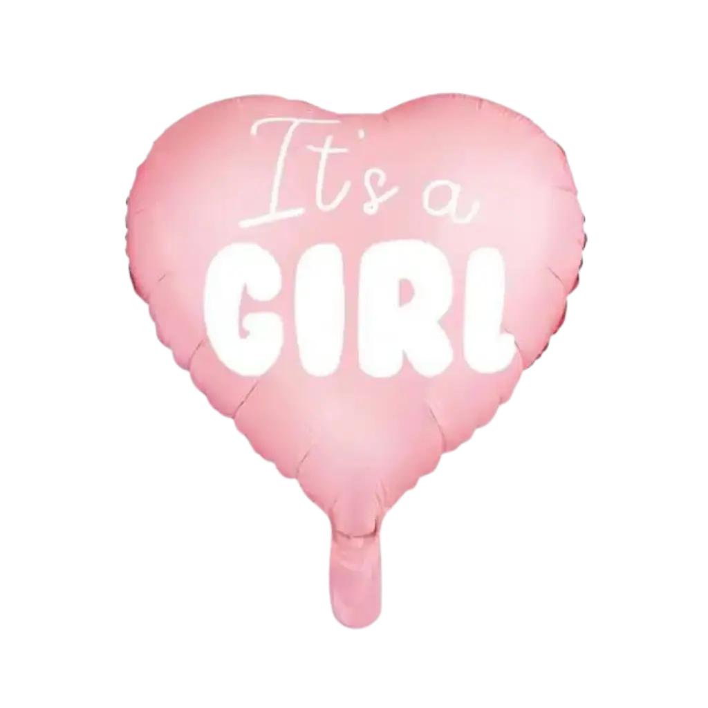 Ballon Coeur Rose "It's a Girl" 45cm