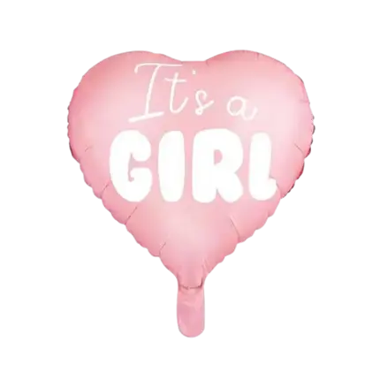 Ballon Coeur Rose It's a Girl 45cm