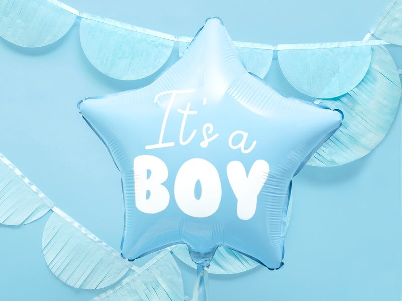 Ballon Etoile Bleu "It's a Boy" 45cm
