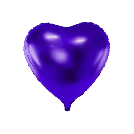 Ballon Coeur Violet métallique 45cm