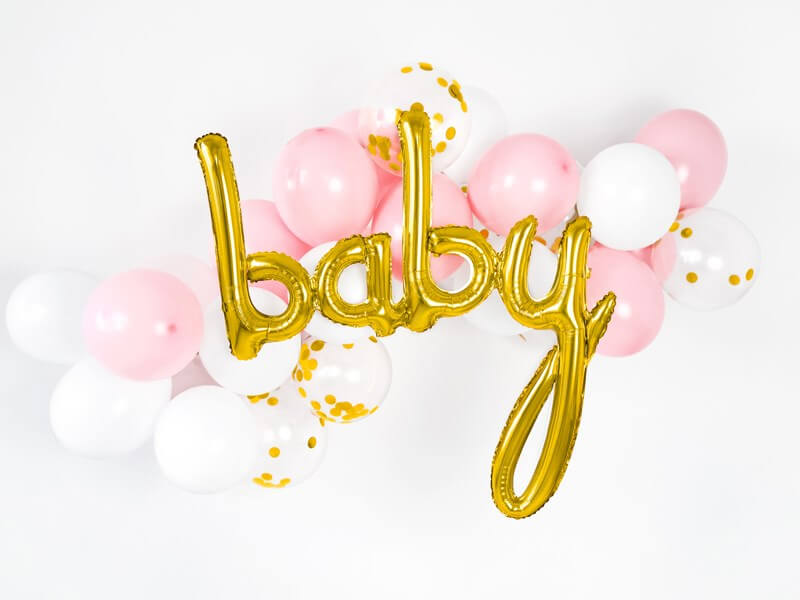 Ballon Métallique Baby Or 73x75cm