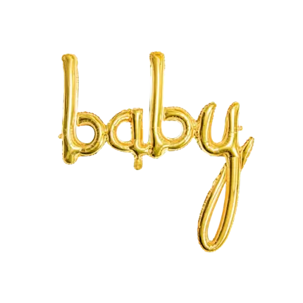 Ballon Métallique Baby Or 73x75cm