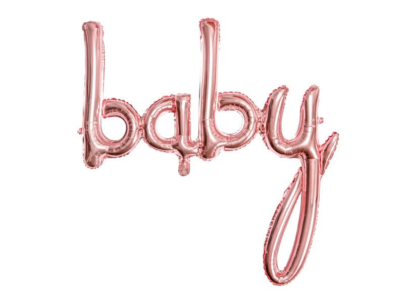Ballon Métallique Baby Or Rose 73x75cm