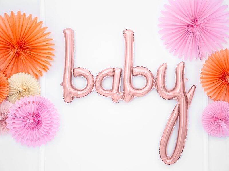 Ballon Métallique Baby Or Rose 73x75cm