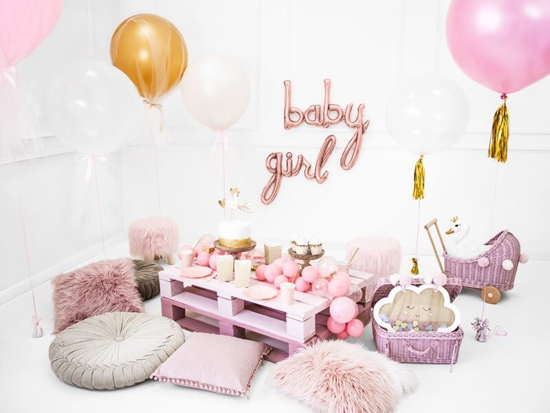 Ballon Métallique Baby Or Rose 73x75cm